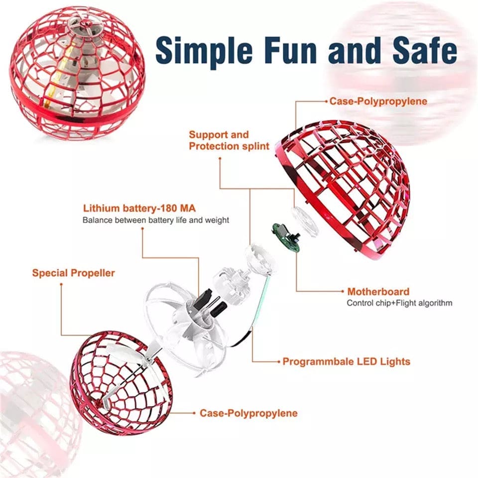 Flying Ball Rotating With LED Light Drone, Mini UFO 360 Degree Gyro Rotating Ball, Modern Mini Night Light Creative Flying UFO Drone Flying Ball Rotating With LED Light Drone, Mini UFO 360 Degree Gyro Rotating Ball, Modern Mini Night Light Creative Flying UFO Drone